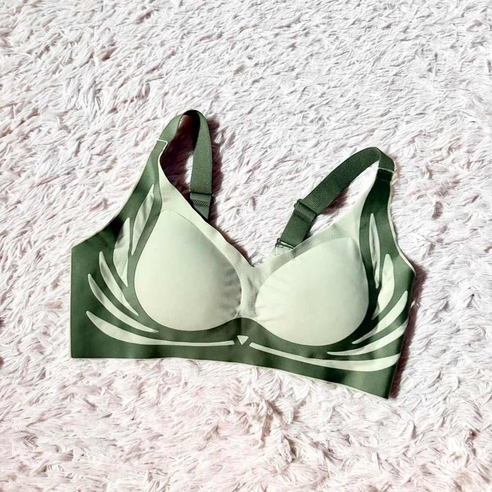 Earthy Clean Girl Seamless Smoothing Supportive Padded Sports Bra Womens XXL